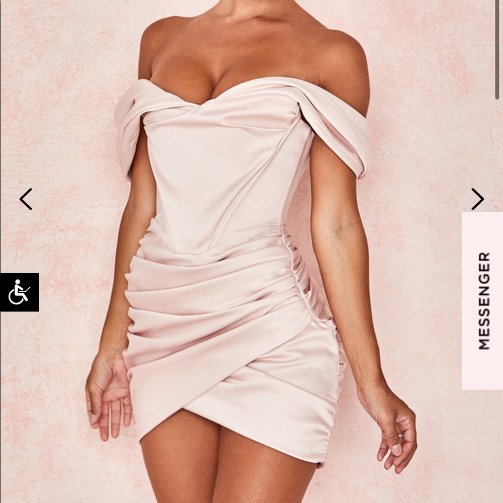 House of CB coralline blush pink dress
